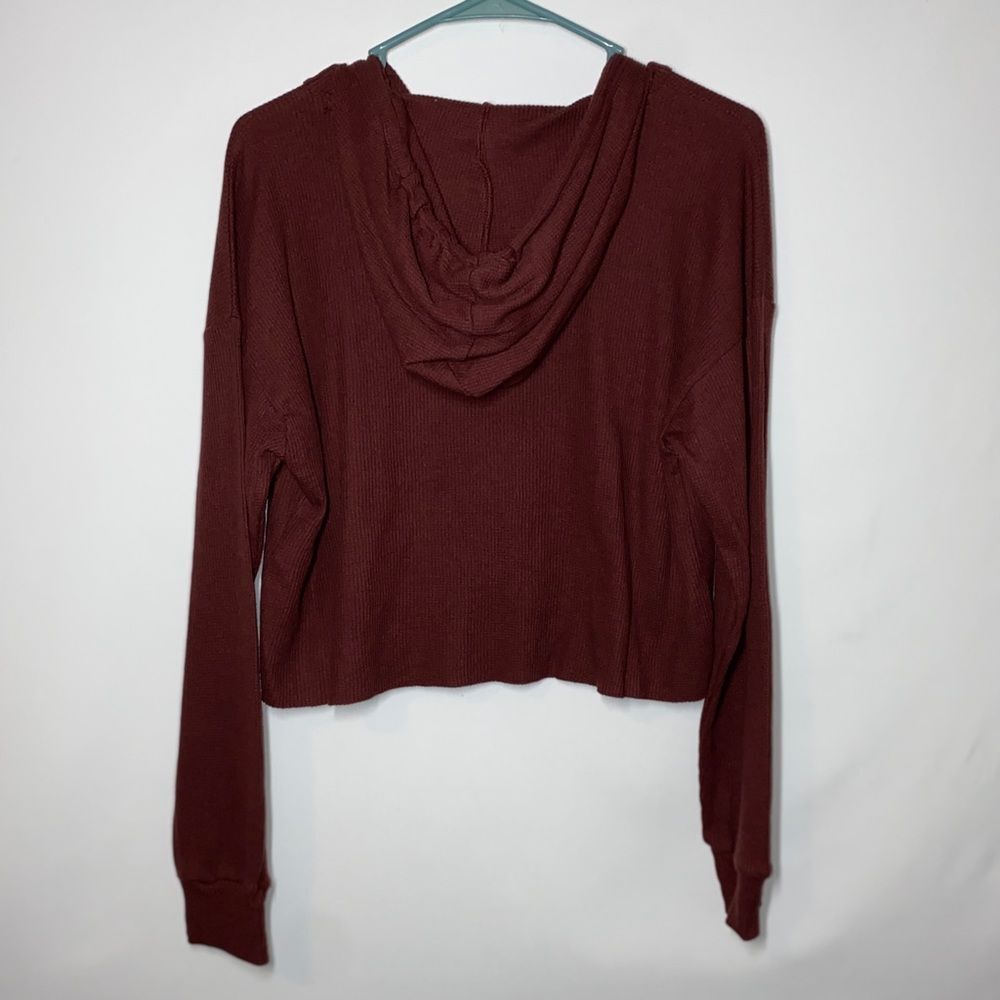 Forever 21 Pullover Cropped Hoodie Top - Picture 2 of 3